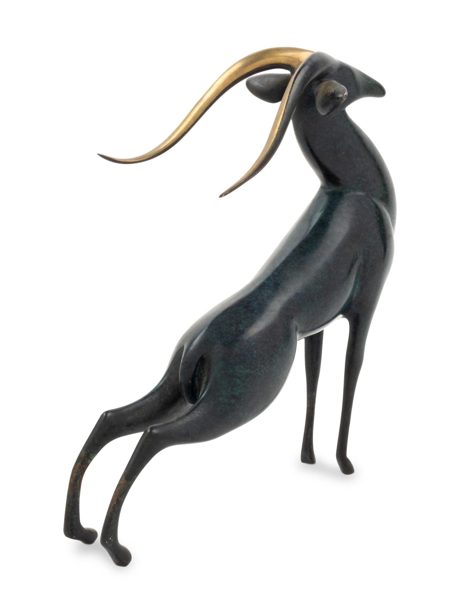 A Bronze Figure of a Gazelle,