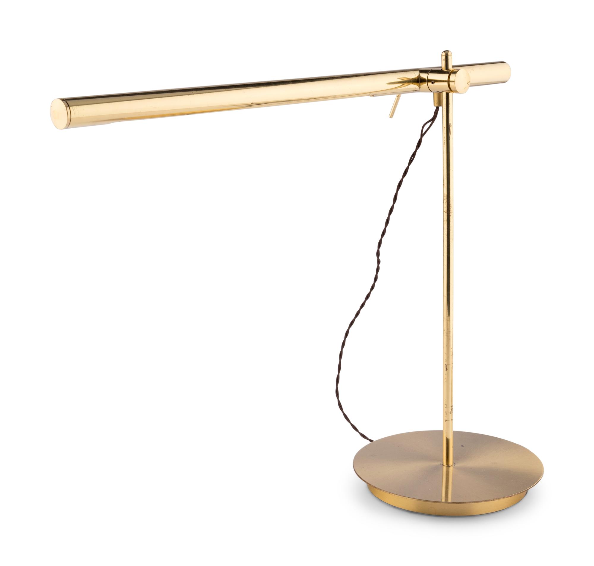 A Contemporary Brass Desk Lamp