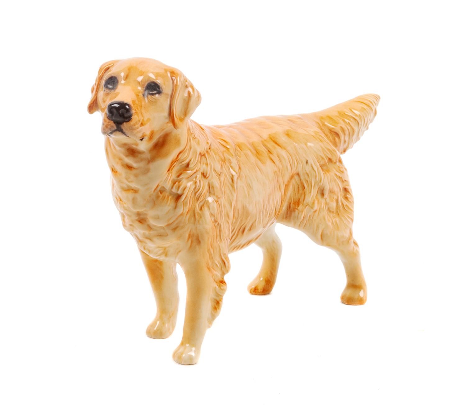 A Beswick Porcelain Golden Retriever Width 8 1/4 inches.