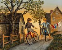 H. Hargrove, (20th century), Children on Bicycles