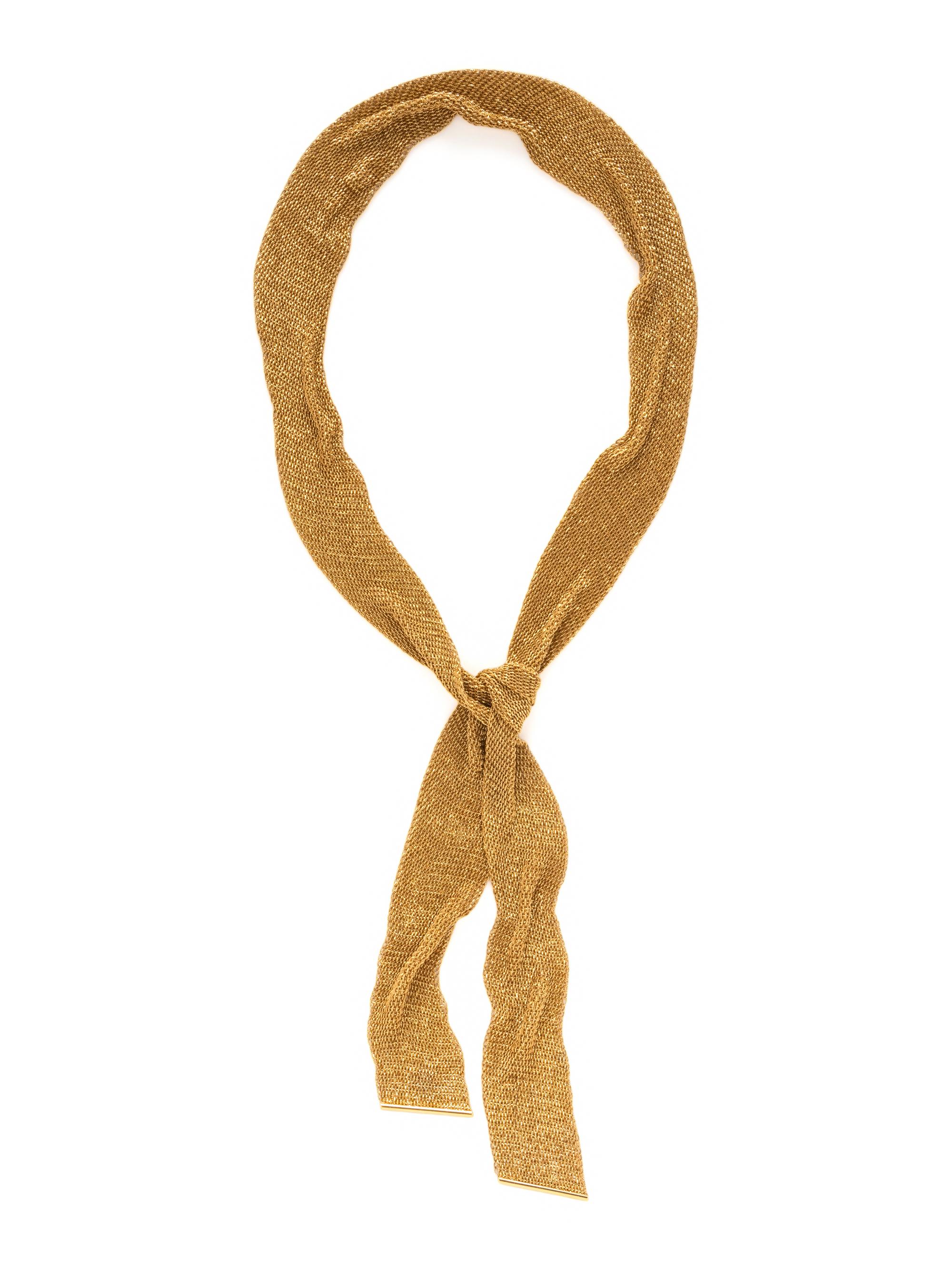 YURI ICHIHASHI, YELLOW GOLD MESH SCARF NECKLACE