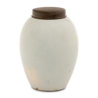 A Delft Polychrome Decorated Tobacco Jar