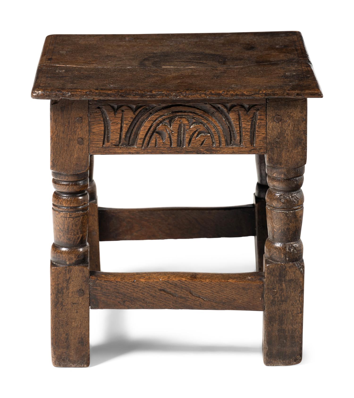 A Charles II Oak Child's Joint Stool