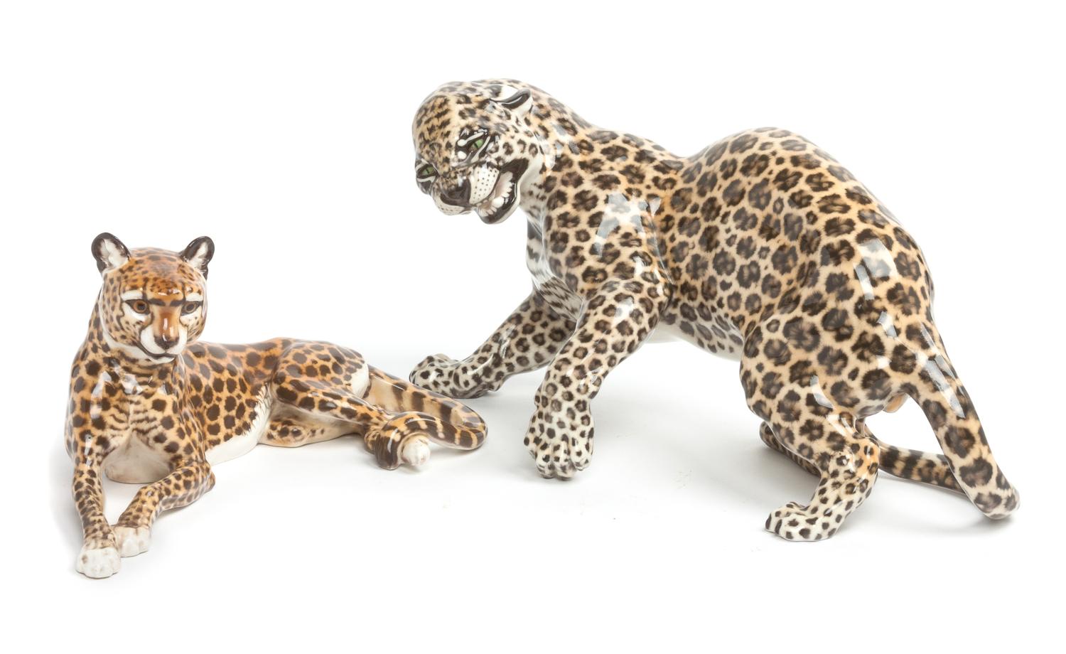 Two Nymphenburg Porcelain Figures Width of wider 13 inches. — 20TH CENTURY