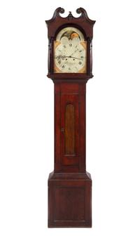 A Chippendale Mahogany Tall Case Clock