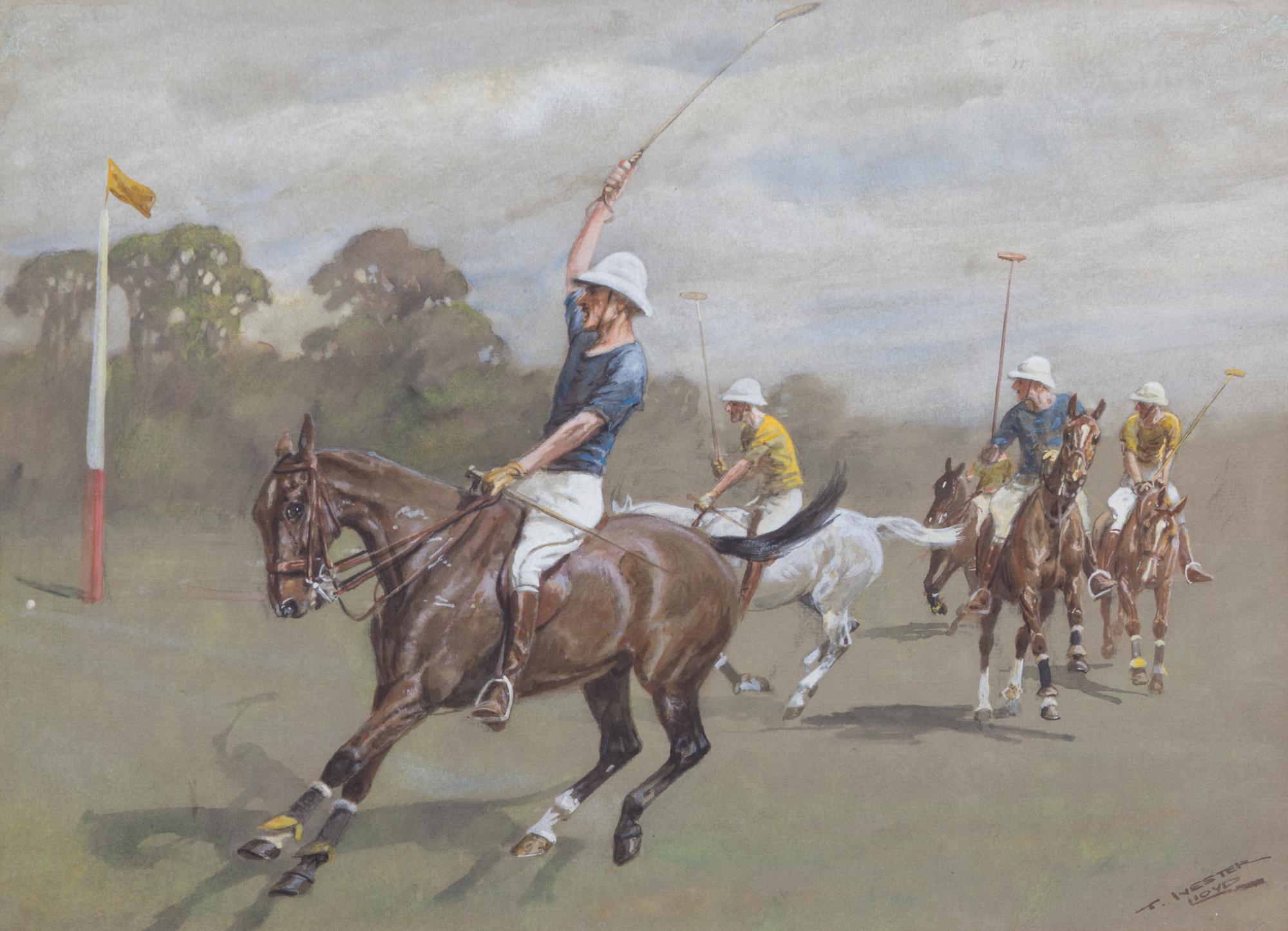 Thomas Ivester Lloyd, (British, 1871-1942), Goal, c. 1930