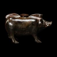 A South Italian Black-Glazed Askos in the form of a Boar
