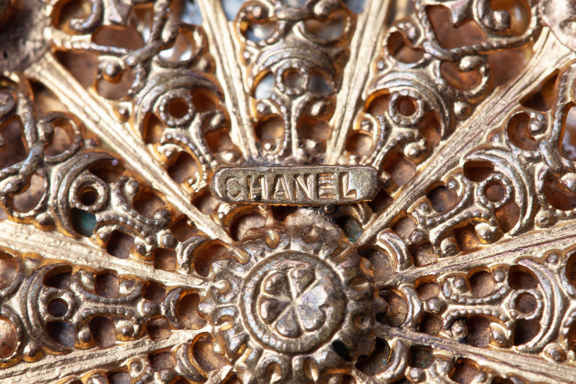 Three Chanel Jewelry Pieces: Earrings and Cuff by Robert Goossens and Pendant Necklace, 1954-74