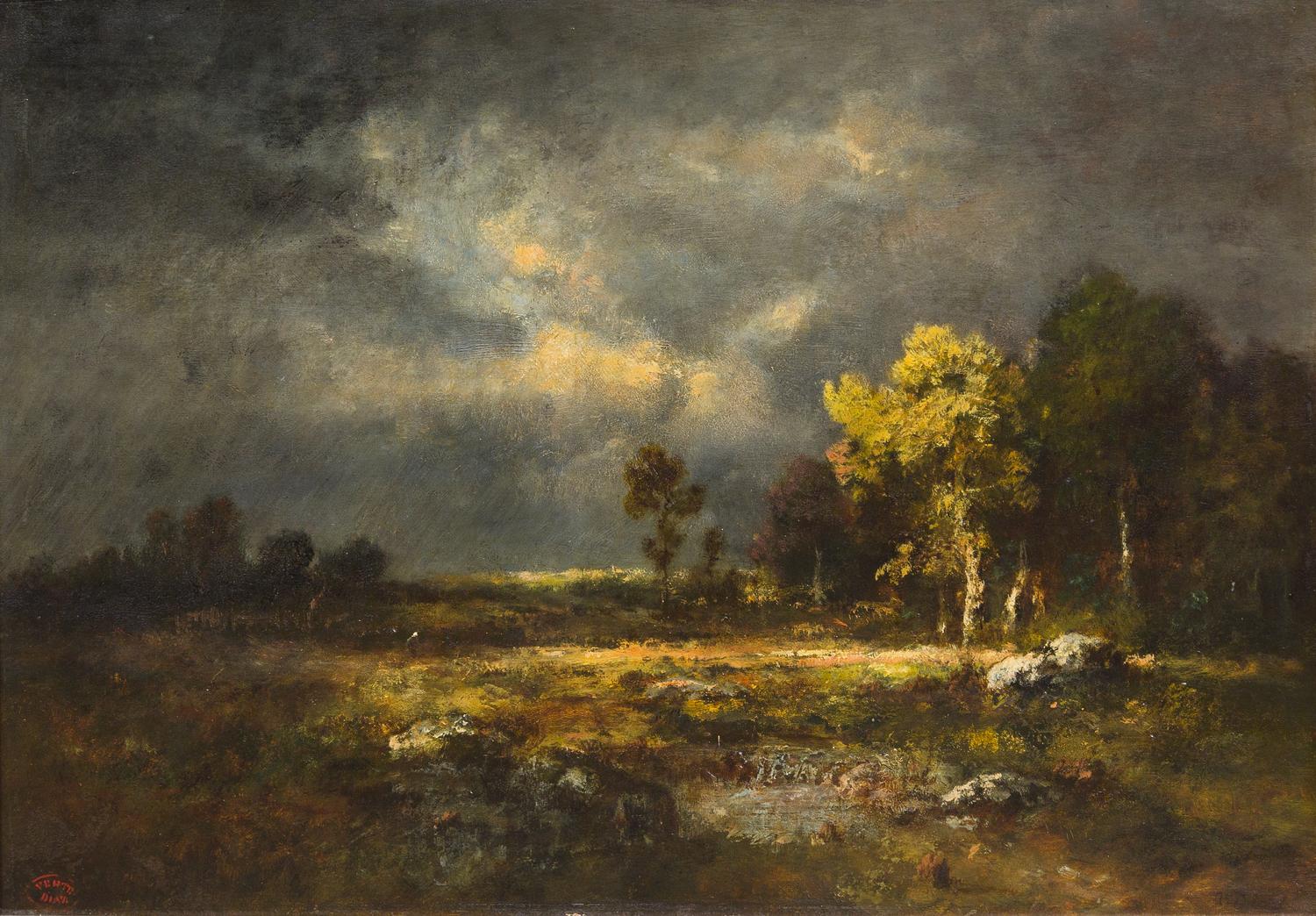 Attributed to Narcisse Virgile Diaz de la Pena, (French, 1808-1876), Landscape