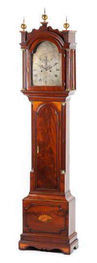 An English Mahogany Tall Case Clock Height 90 x width 20 1/2 x depth 10 1/2 inches. — JOHN PRATT, DOVER, 18TH CENTURY