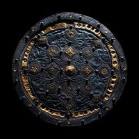 A Viking or Anglo-Saxon Silver and Gold Disk Brooch