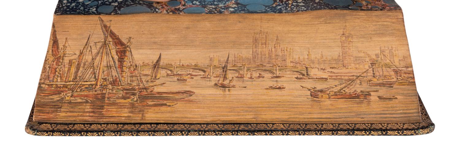 [BINDINGS -- FORE-EDGE PAINTING]. COLERIDGE, Samuel Taylor (1772-1834). Aids to Reflection . London: Edward Moxon, 1854.
