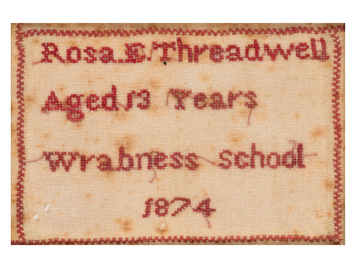 Seven Needlework Embroidered Schoolgirl's Samplers