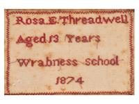 Seven Needlework Embroidered Schoolgirl's Samplers