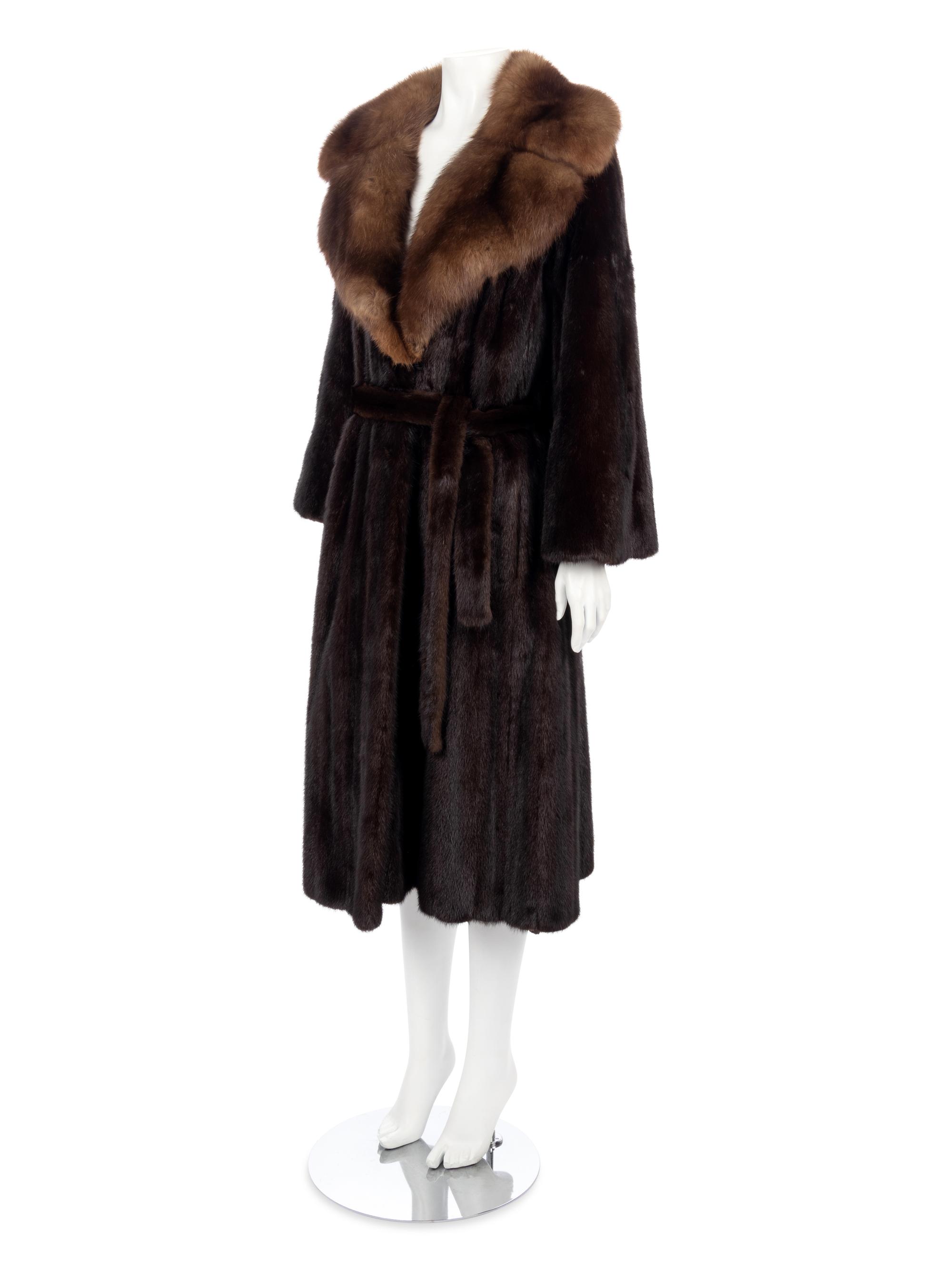 Mink and Sable Fur Coat, 1980-90s