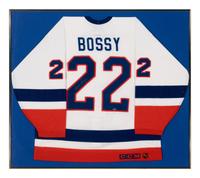 A Group of Signed Autograph Hockey Hall of Fame Jersey Displays