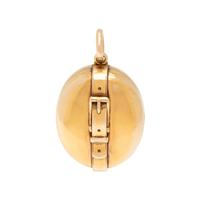 VICTORIAN, YELLOW GOLD LOCKET PENDANT