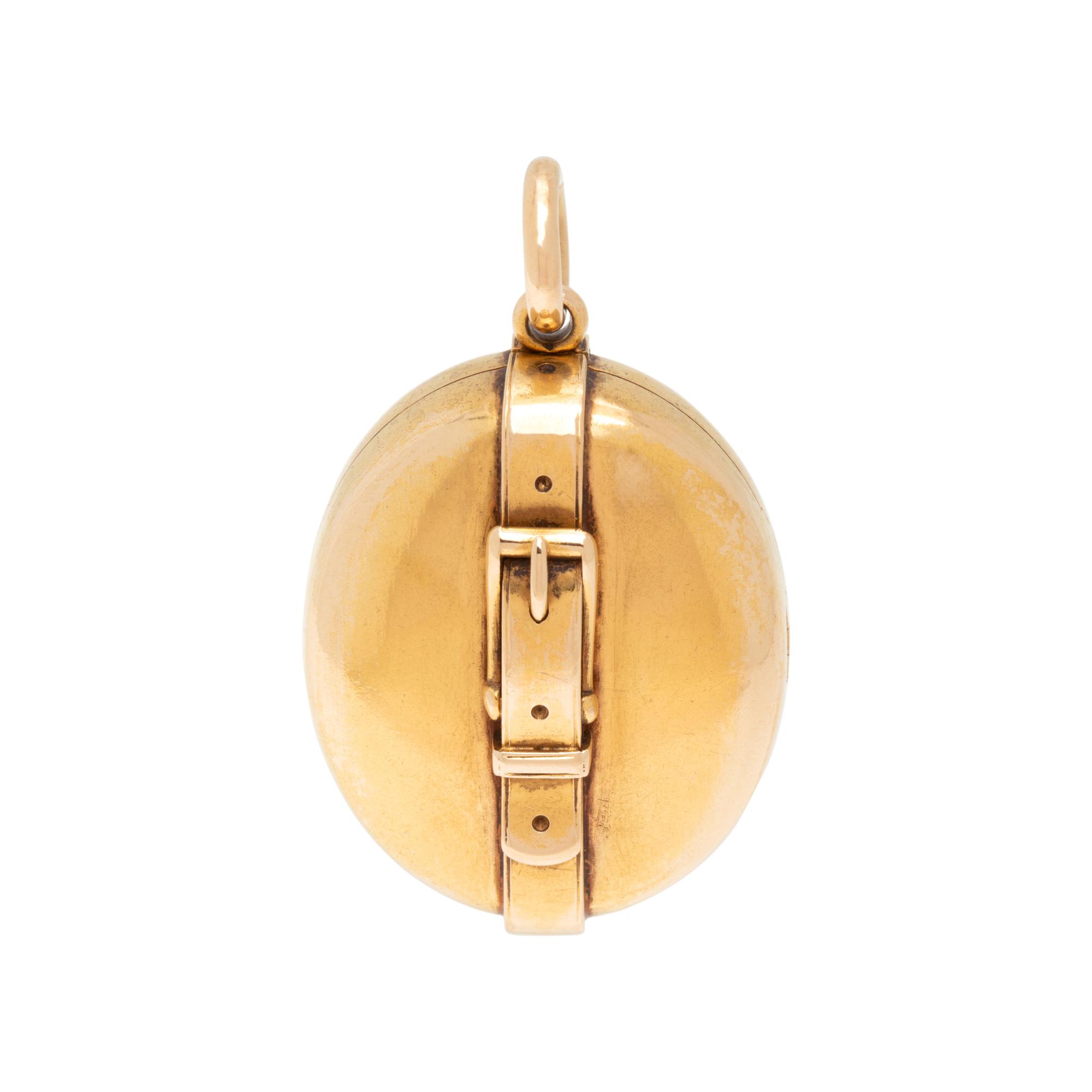 VICTORIAN, YELLOW GOLD LOCKET PENDANT