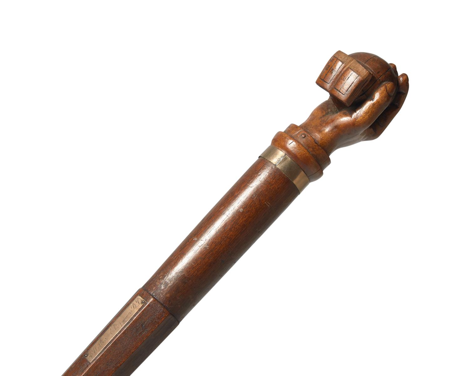 A Carved Walking Presentation Cane of American Evangelist John Wilbur Chapman, D.D. (1859-1918)