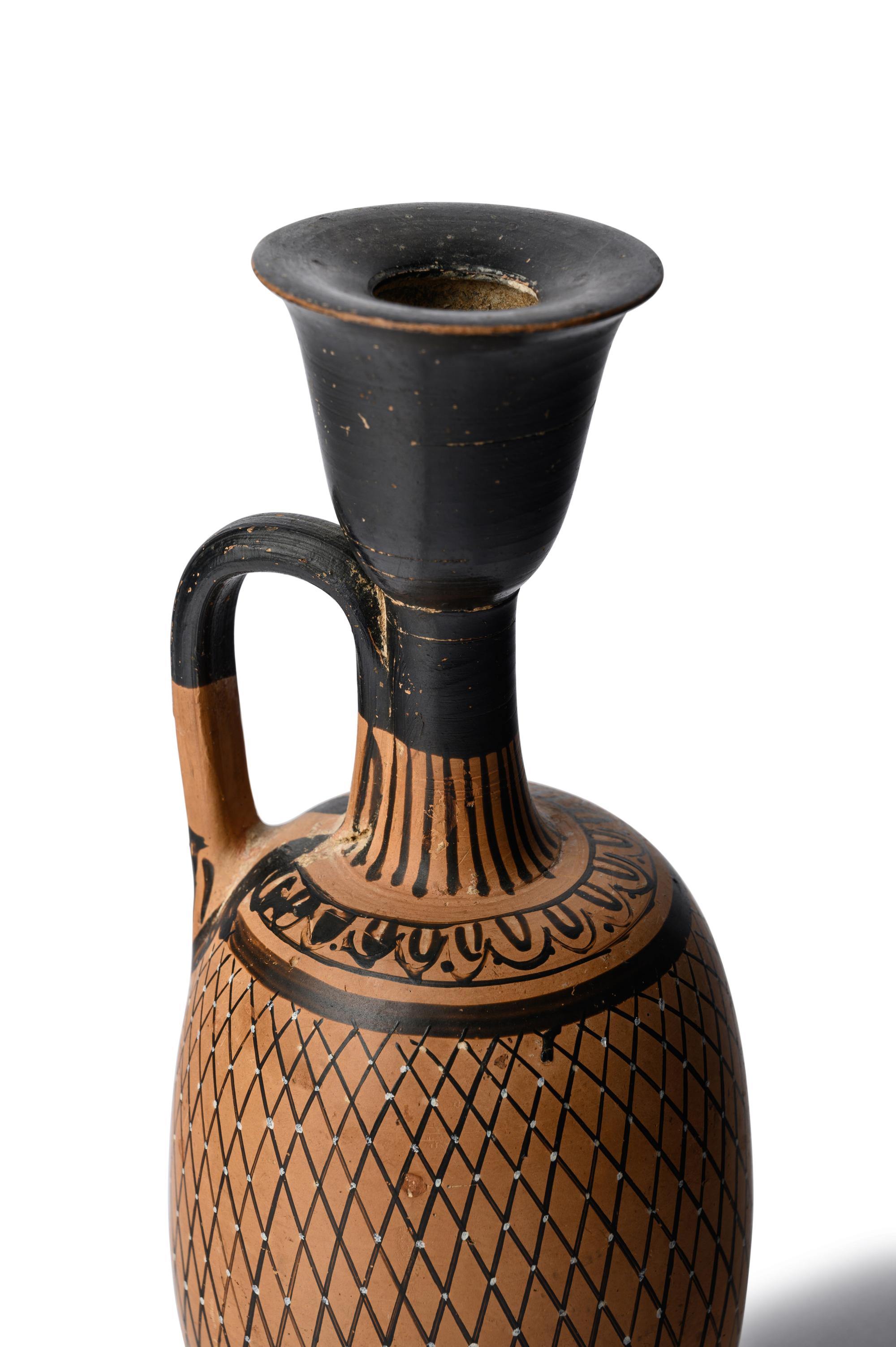 An Apulian Lattice Pattern Squat Lekythos