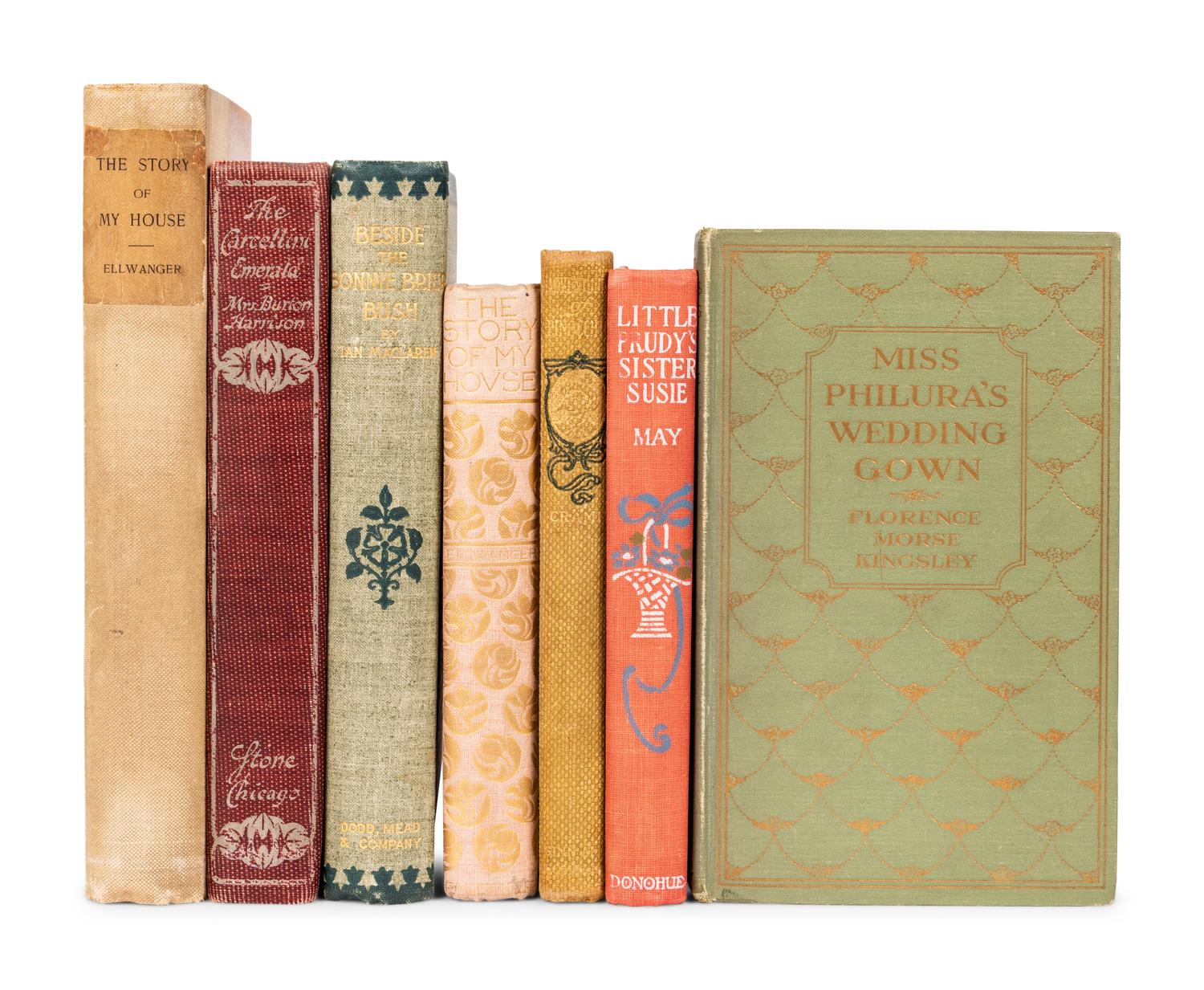 [PUBLISHER'S TRADE BINDINGS - AMERICAN]. A group of 7 decorative bindings, comprising: