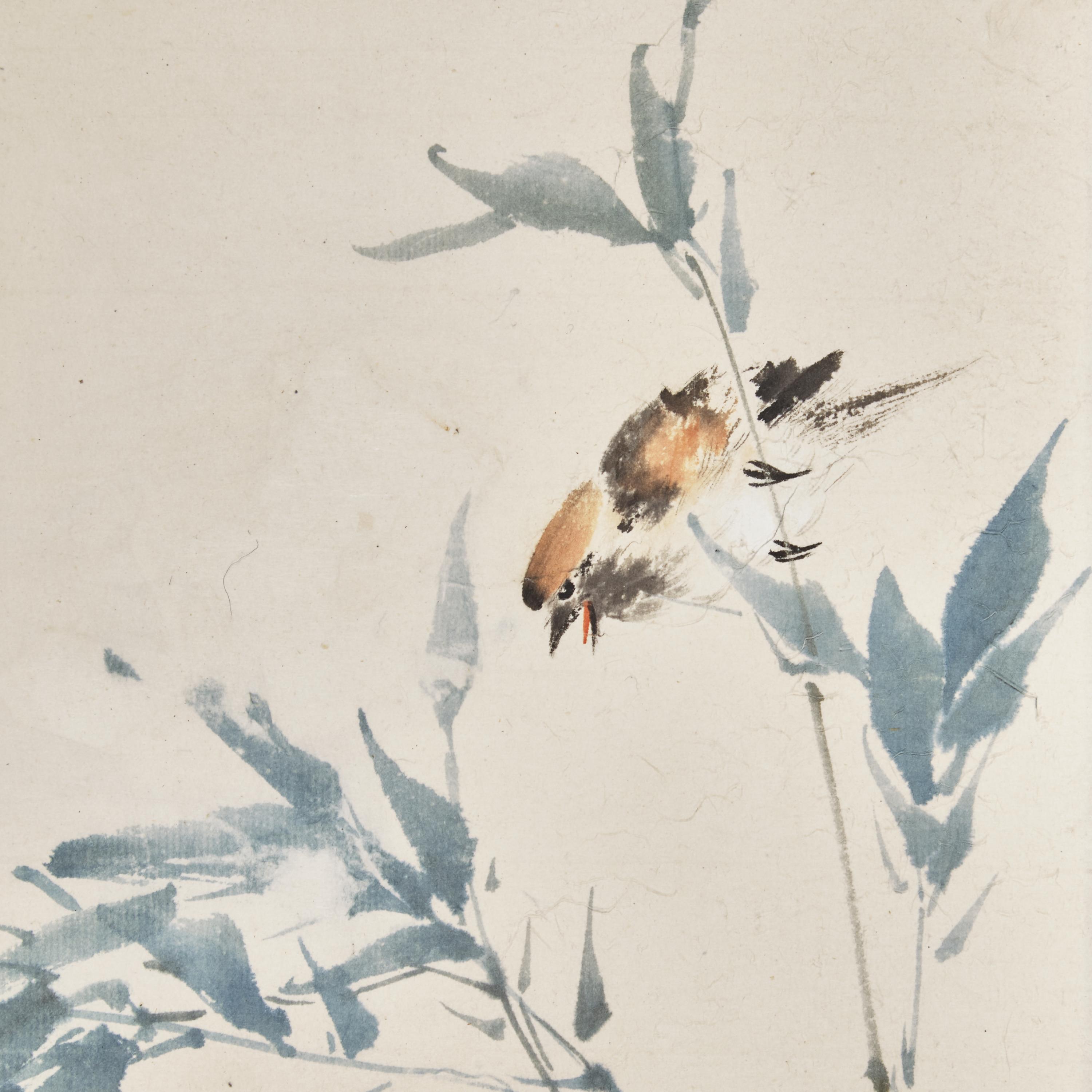Five Chinese Hanging Scroll Paintings and Four Calligraphy Dedicated to Huang Beishou (1913-2000) — 黃北壽舊藏書畫一組九件