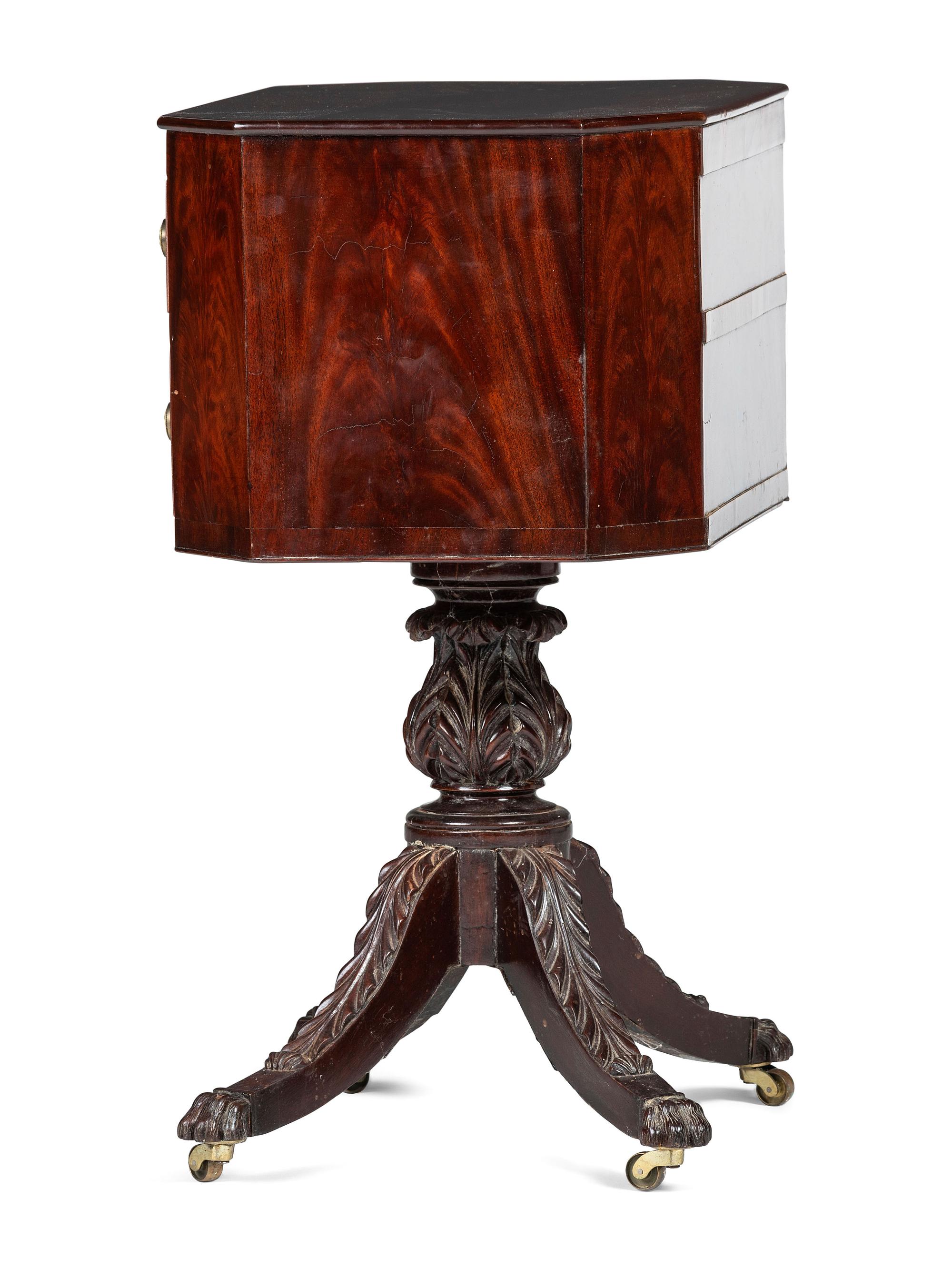 A Classical Figured Mahogany Octagonal-Top Work Table