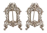 A Pair of French Pewter Frames Height 12 1/2 inches. — LATE 19TH CENTURY