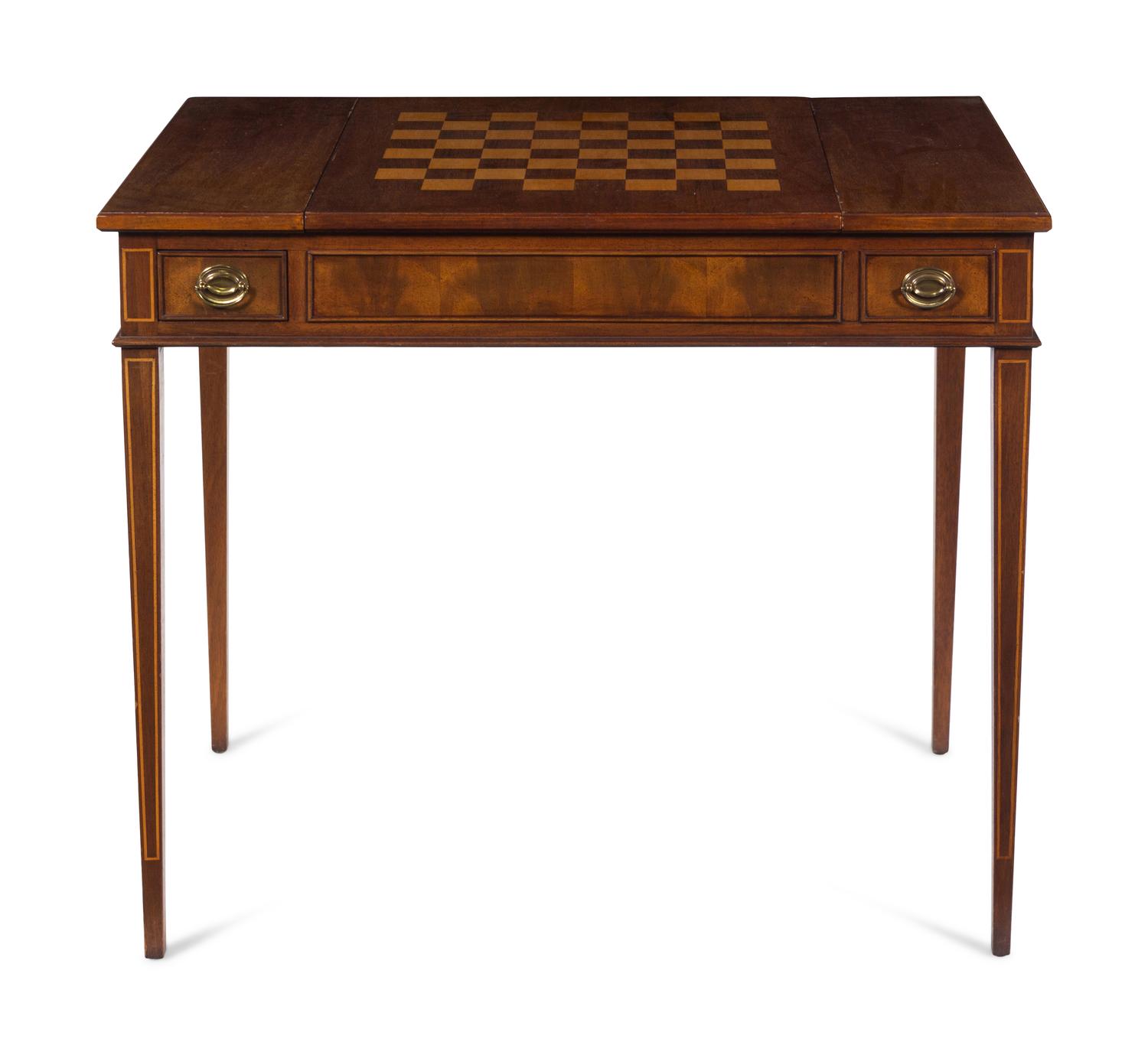 A George III Style Mahogany Game Table