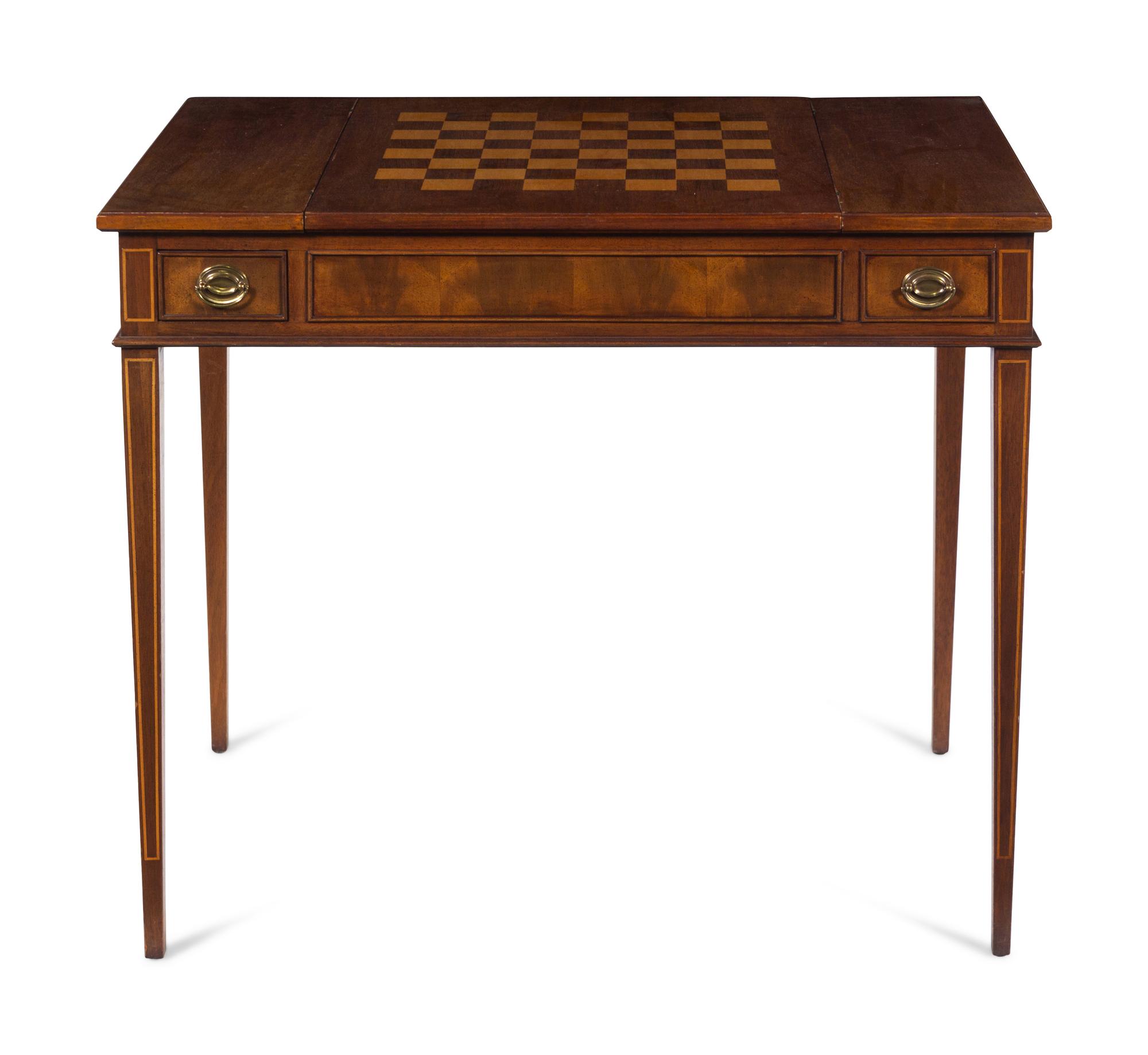 A George III Style Mahogany Game Table