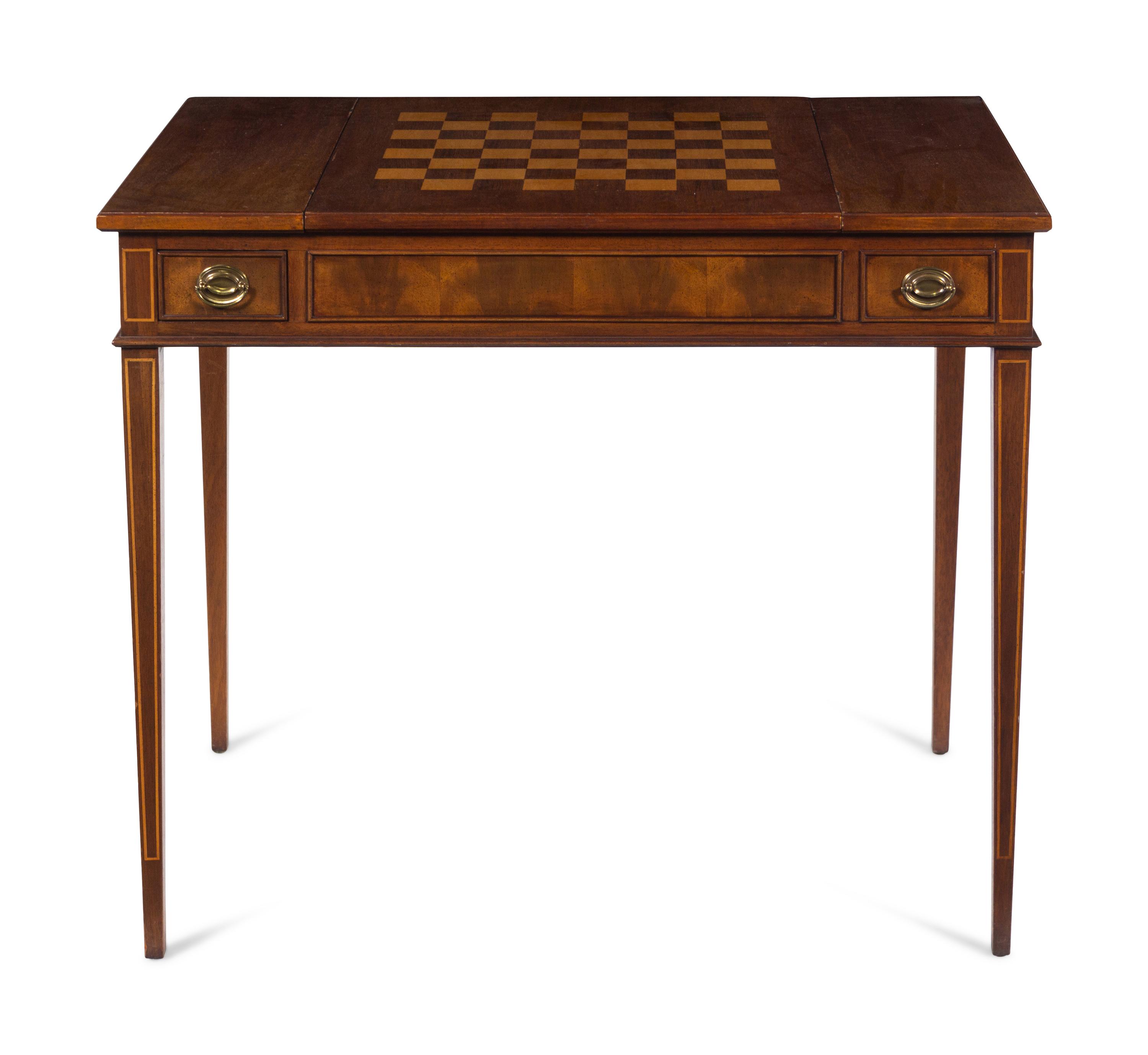 A George III Style Mahogany Game Table