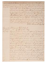 [SLAVERY & ABOLITION]. Manuscript court document related to the sale of an enslaved woman named "Frances," Fayette County, TX, 1857.