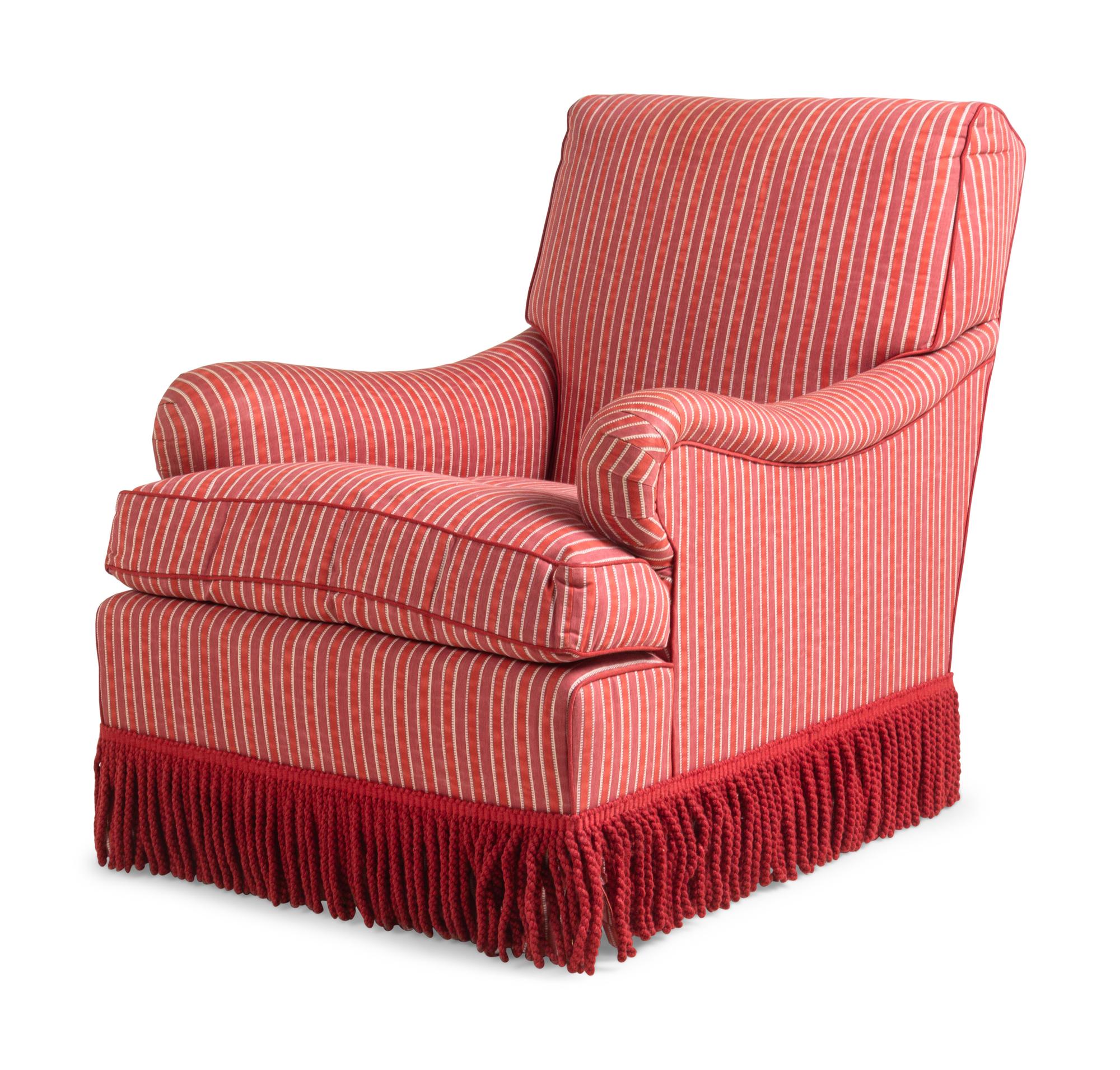 A Bridgewater Style Easy Chair with Buillon Fringe