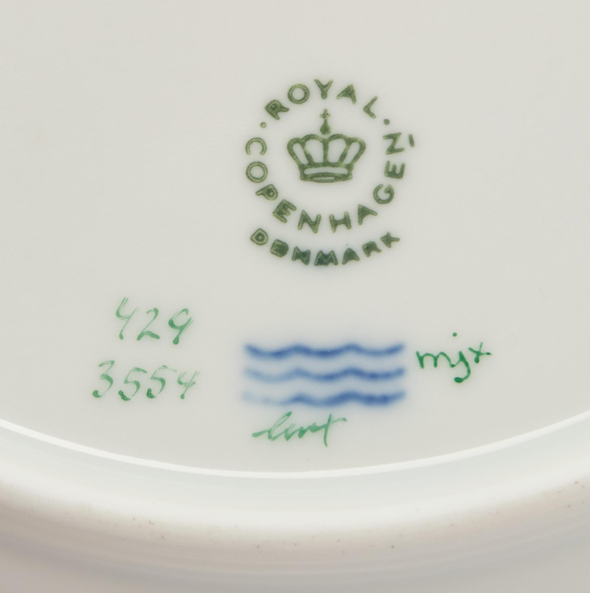 A Set of Thirteen Royal Copenhagen Fruit Service Articles