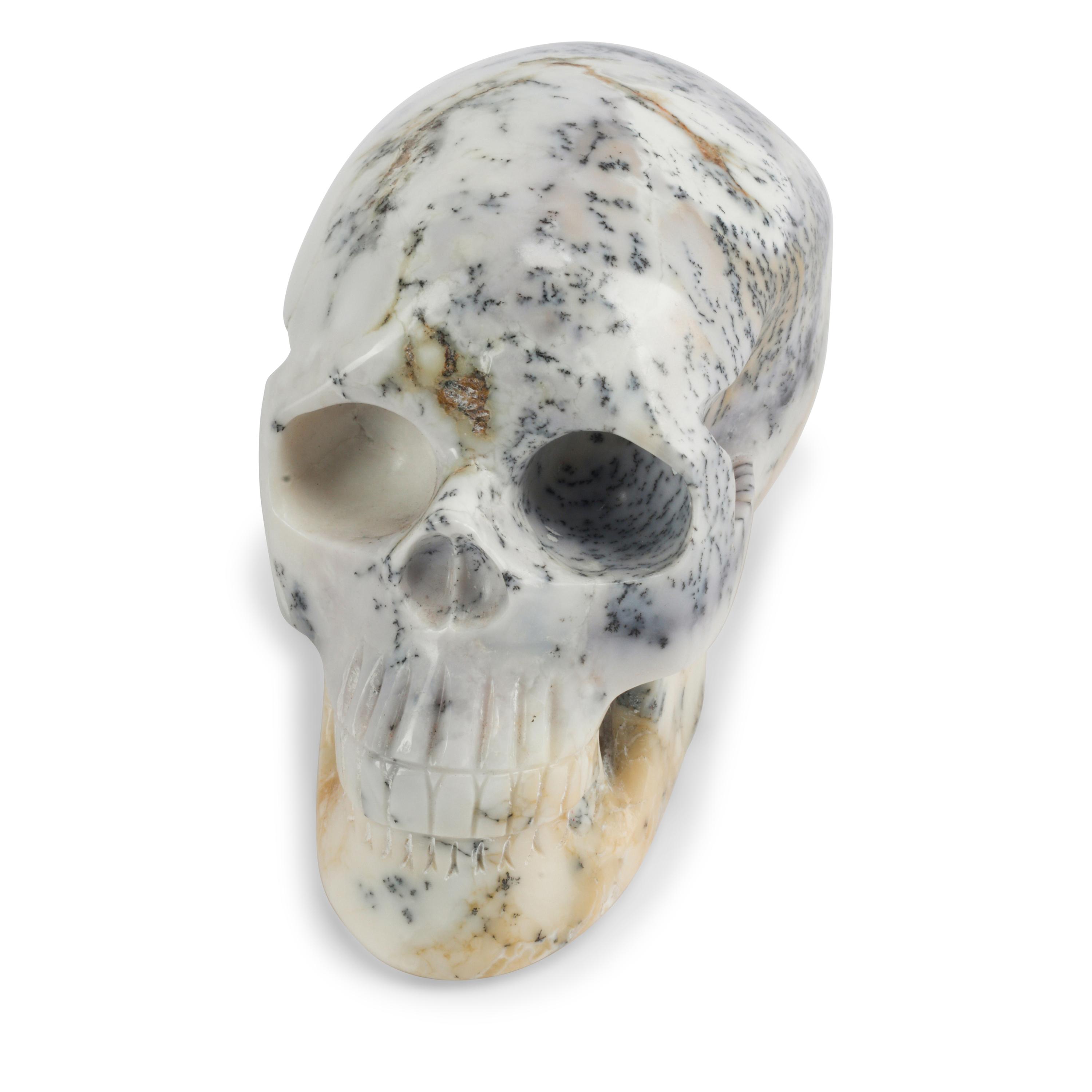 Four Carved Hardstone and Semiprecious Stone Skulls