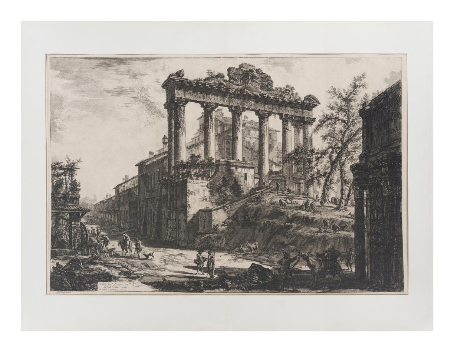 A group of 12 plates from Vedute di Roma and Le Antichità Romane , 18th century