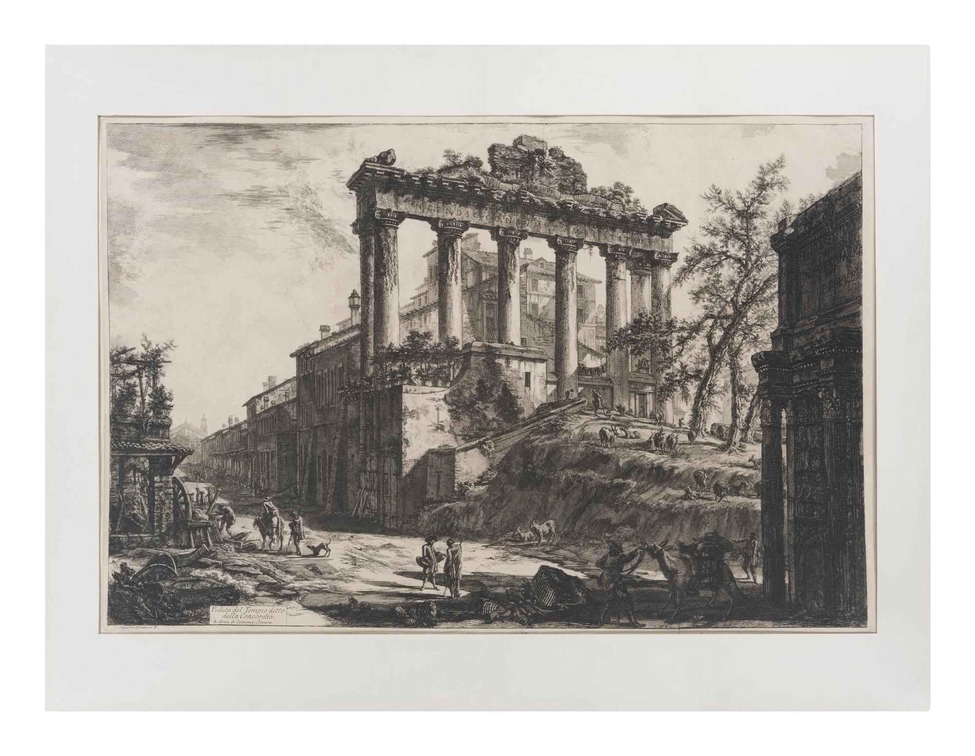 A group of 12 plates from Vedute di Roma and Le Antichità Romane , 18th century