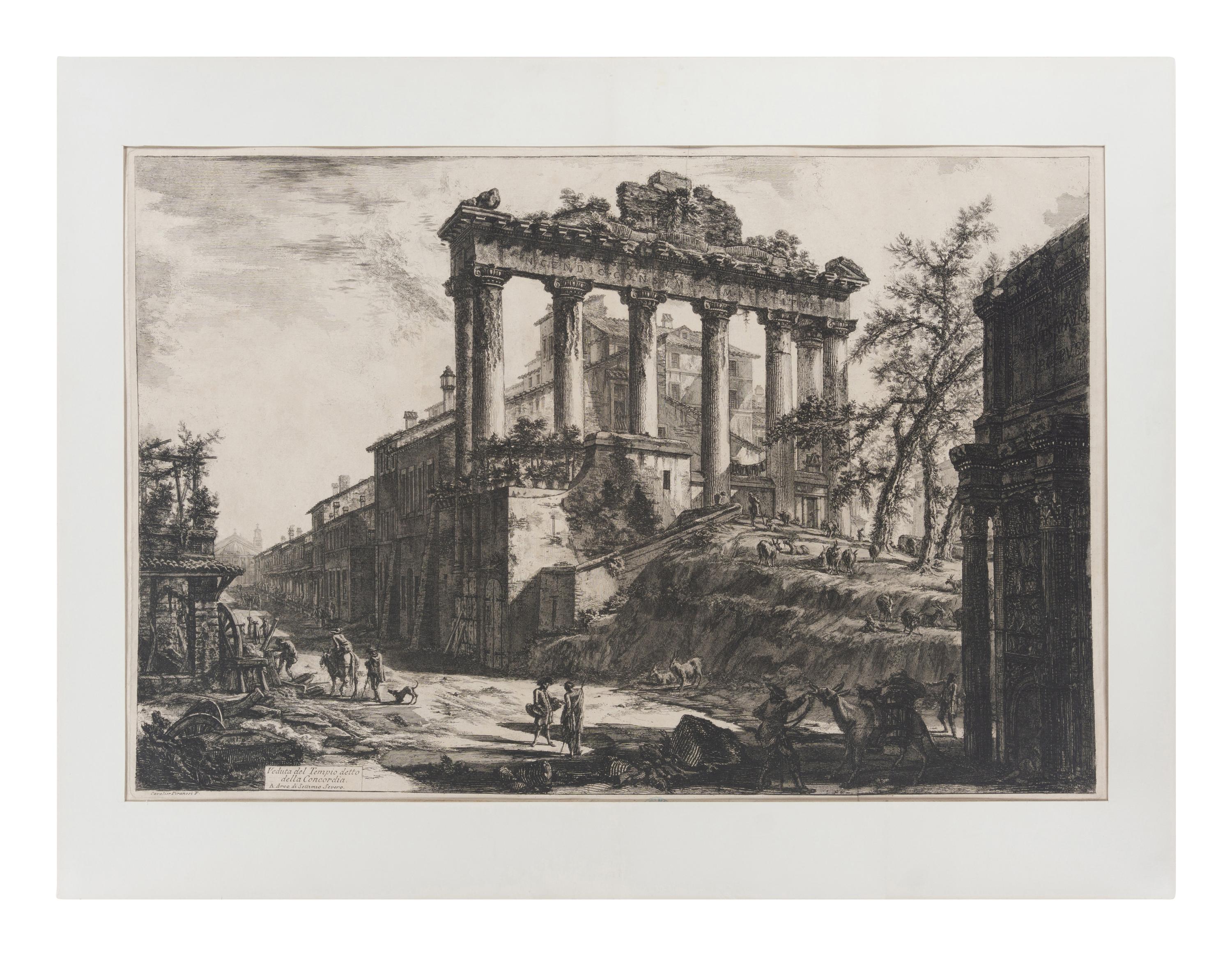 A group of 12 plates from Vedute di Roma and Le Antichità Romane , 18th century