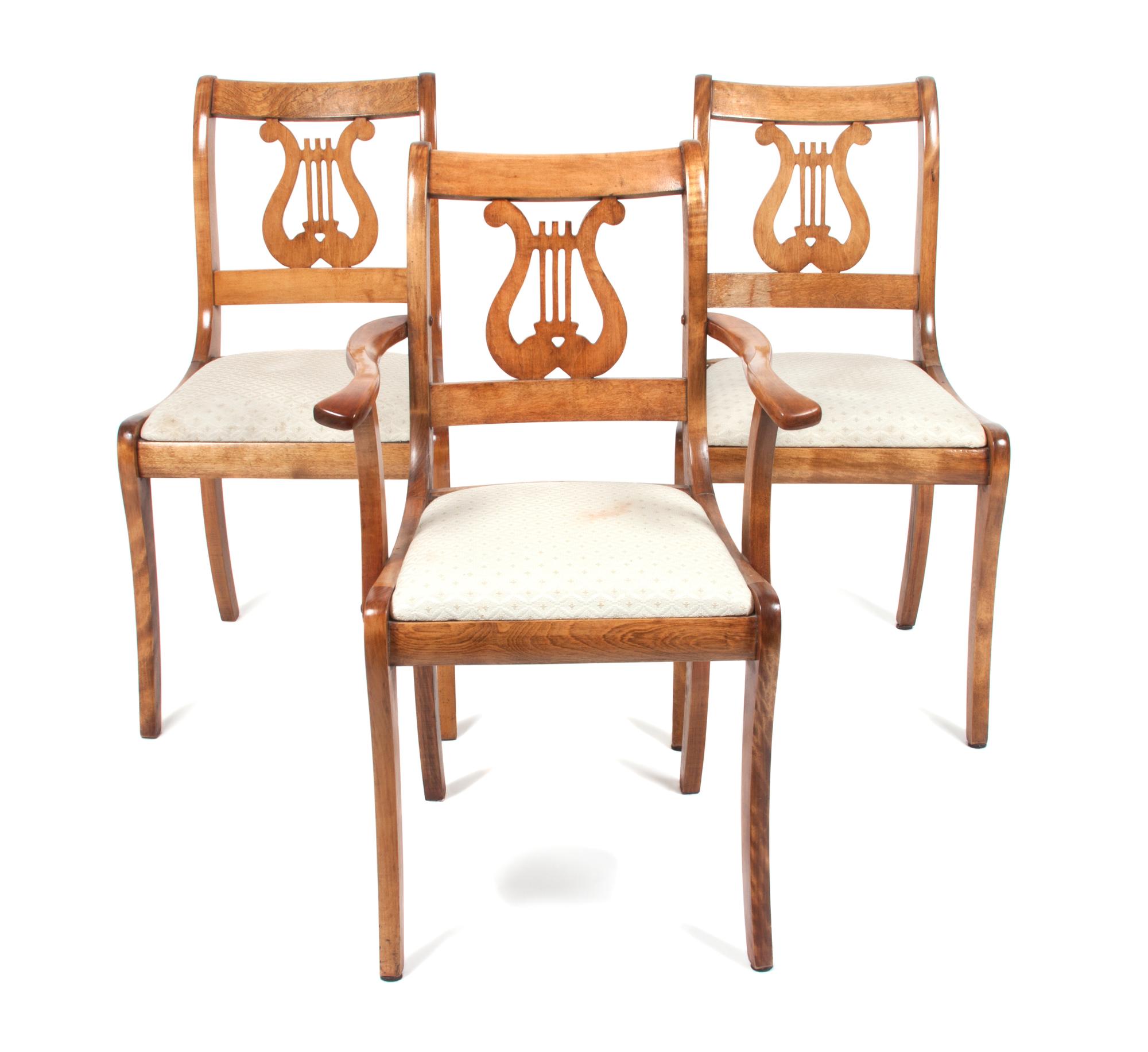 A Set of Four American Empire Style Dining Chairs Height 33 1/2 inches. — 20TH CENTURY