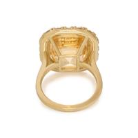 YELLOW SAPPHIRE AND DIAMOND RING