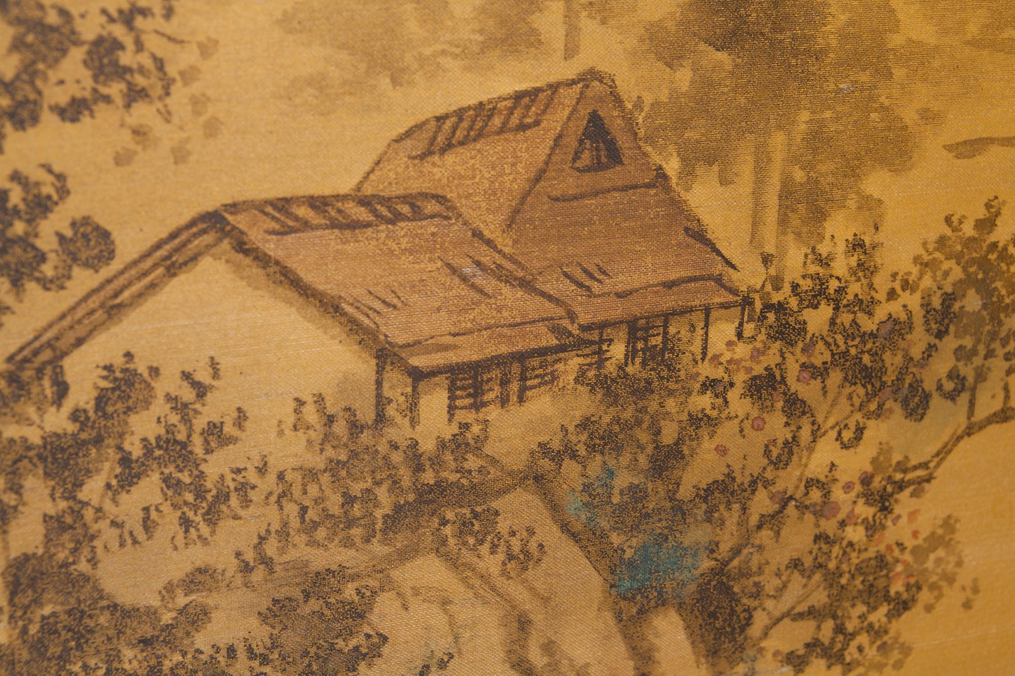 A Japanese Four-Fold Floor Screen - Donated on June 27, 2024
