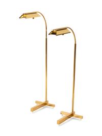 A Pair of Brass Floor Lamps