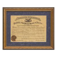 [Presidential] Roosevelt, Theodore. Partially-Printed Document, signed