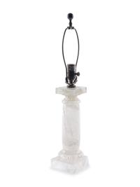 A Rock Crystal Columnar Table Lamp