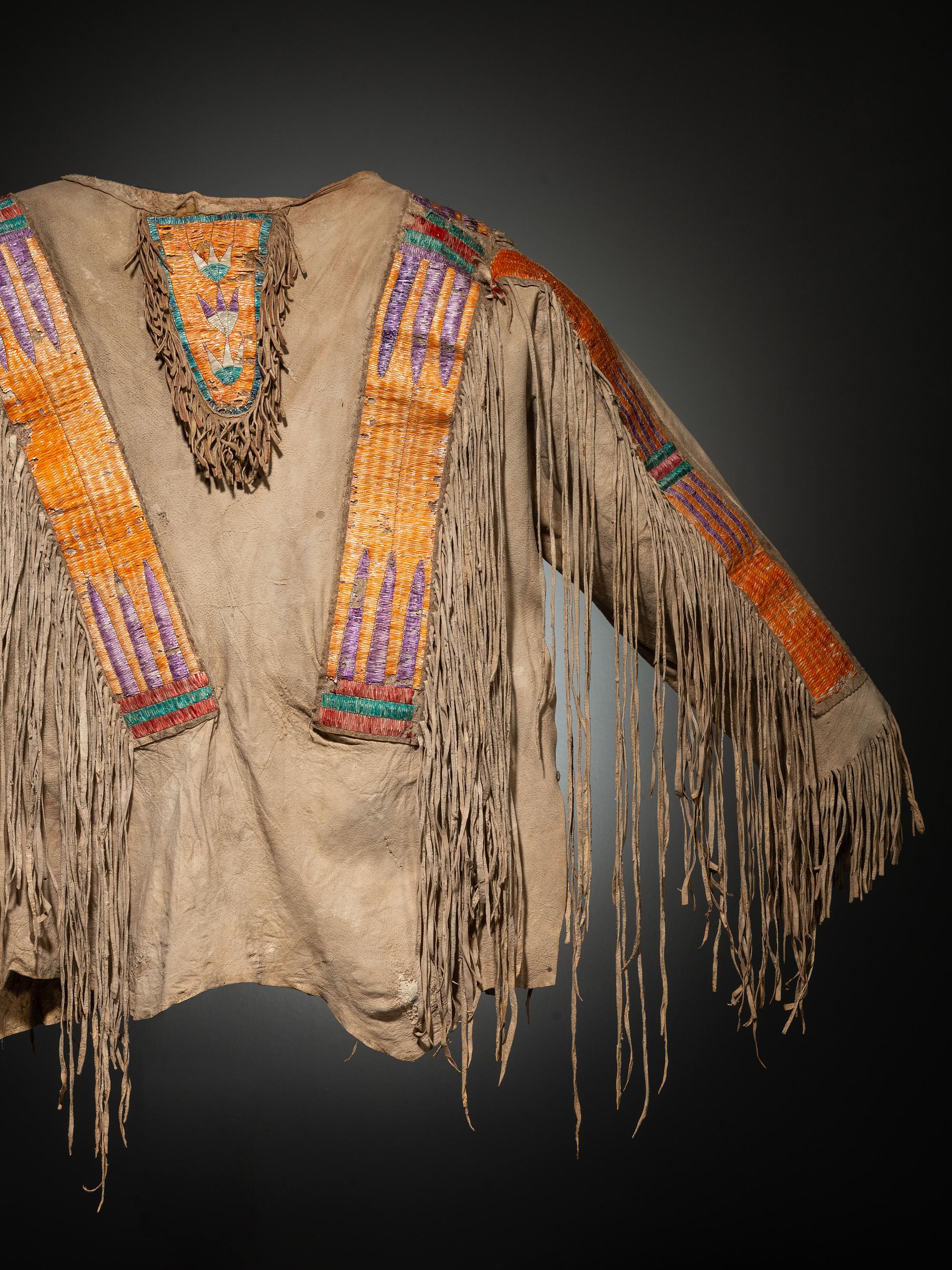 Fort Berthold Quilled Hide Shirt