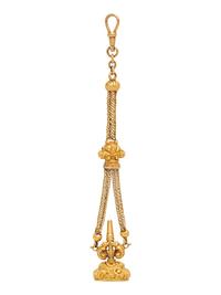 Antique, Gold and Carnelian Key/Fob