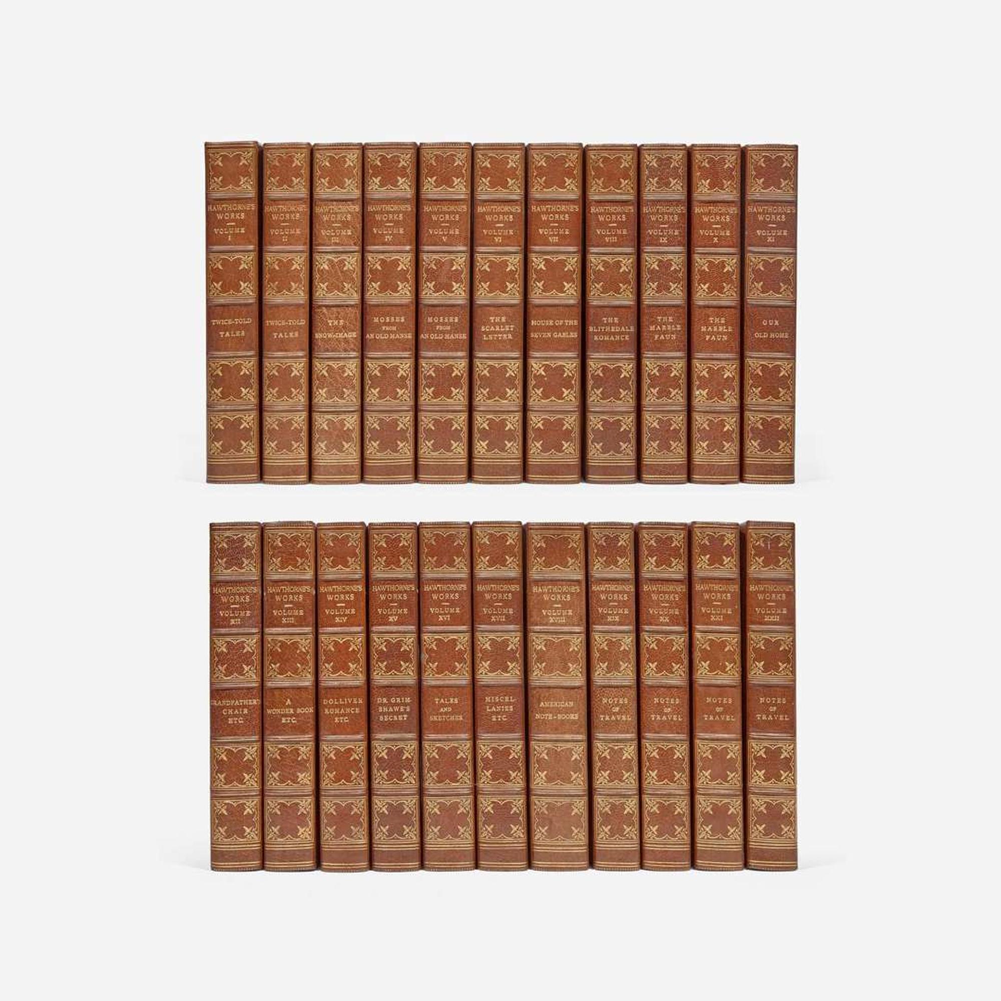 [Fine Bindings] Hawthorne, Nathaniel The Complete Writings of Nathaniel Hawthorne