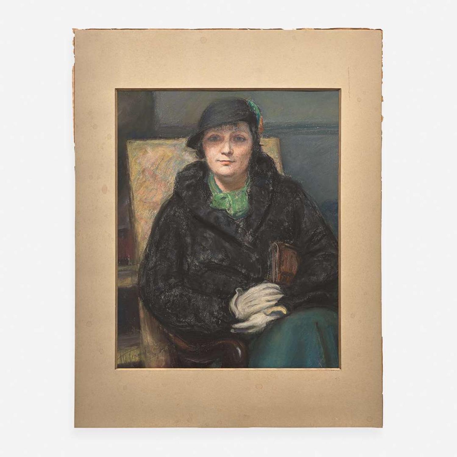 Leonid Osipovich Pasternak (Ukrainian, 1862–1945) Portrait of a Seated Lady in a Bell-Shaped Hat