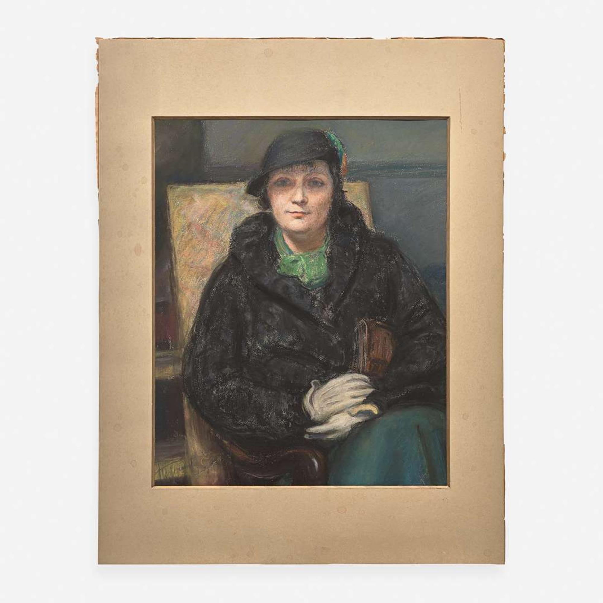 Leonid Osipovich Pasternak (Ukrainian, 1862–1945) Portrait of a Seated Lady in a Bell-Shaped Hat