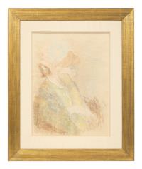 Woman Gazing to Left, Resting Her Head on Her Gloved Hand , c. 1879